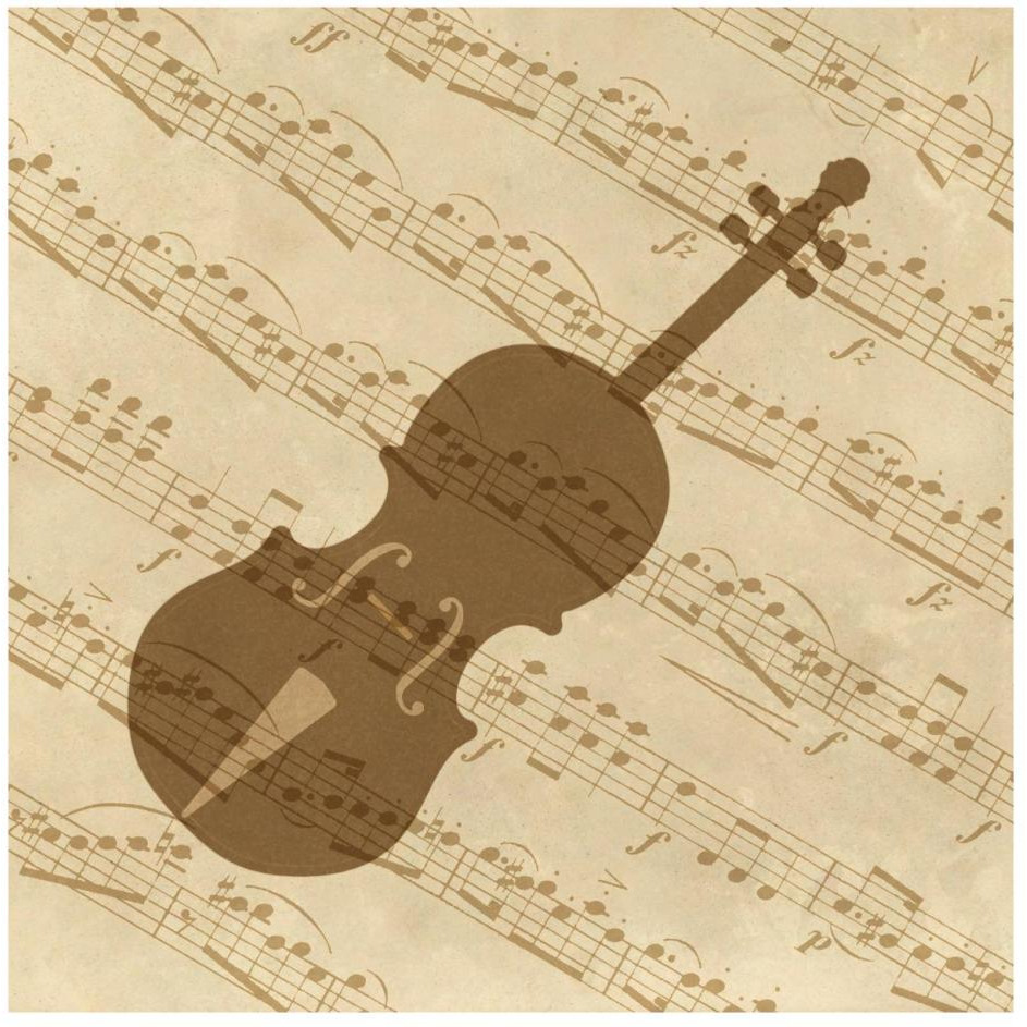 Music - Violin-Paper Art-26&quotx26"