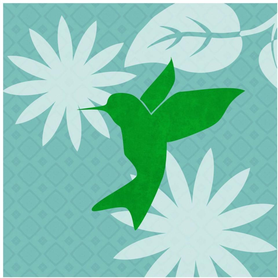 Bright Birds Hummingbird-Paper Art-38&quotx38"