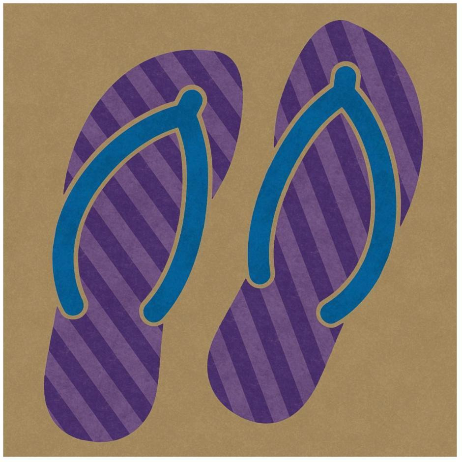 Summer Fun Flip Flops-Paper Art-26&quotx26"