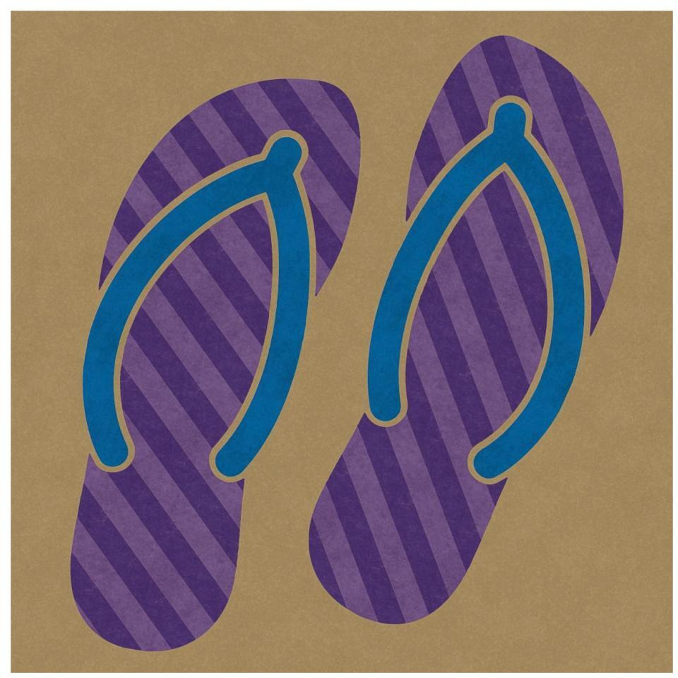 Summer Fun Flip Flops-Paper Art-32&quotx32"