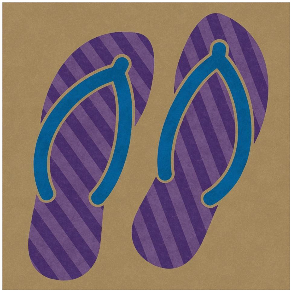 Summer Fun Flip Flops-Paper Art-42&quotx42"