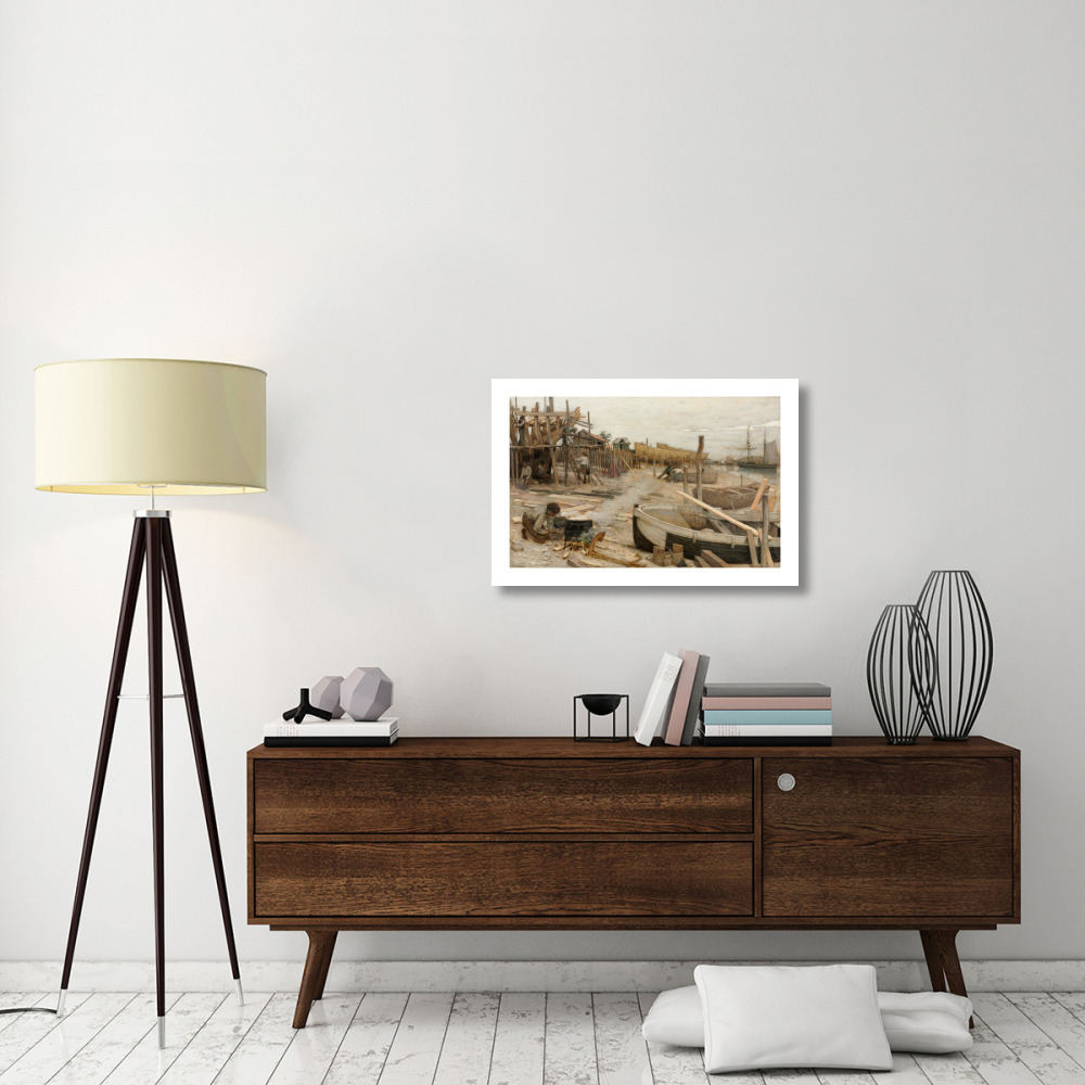 The Boatyard, c. 1875-Paper Art-32&quotx21"