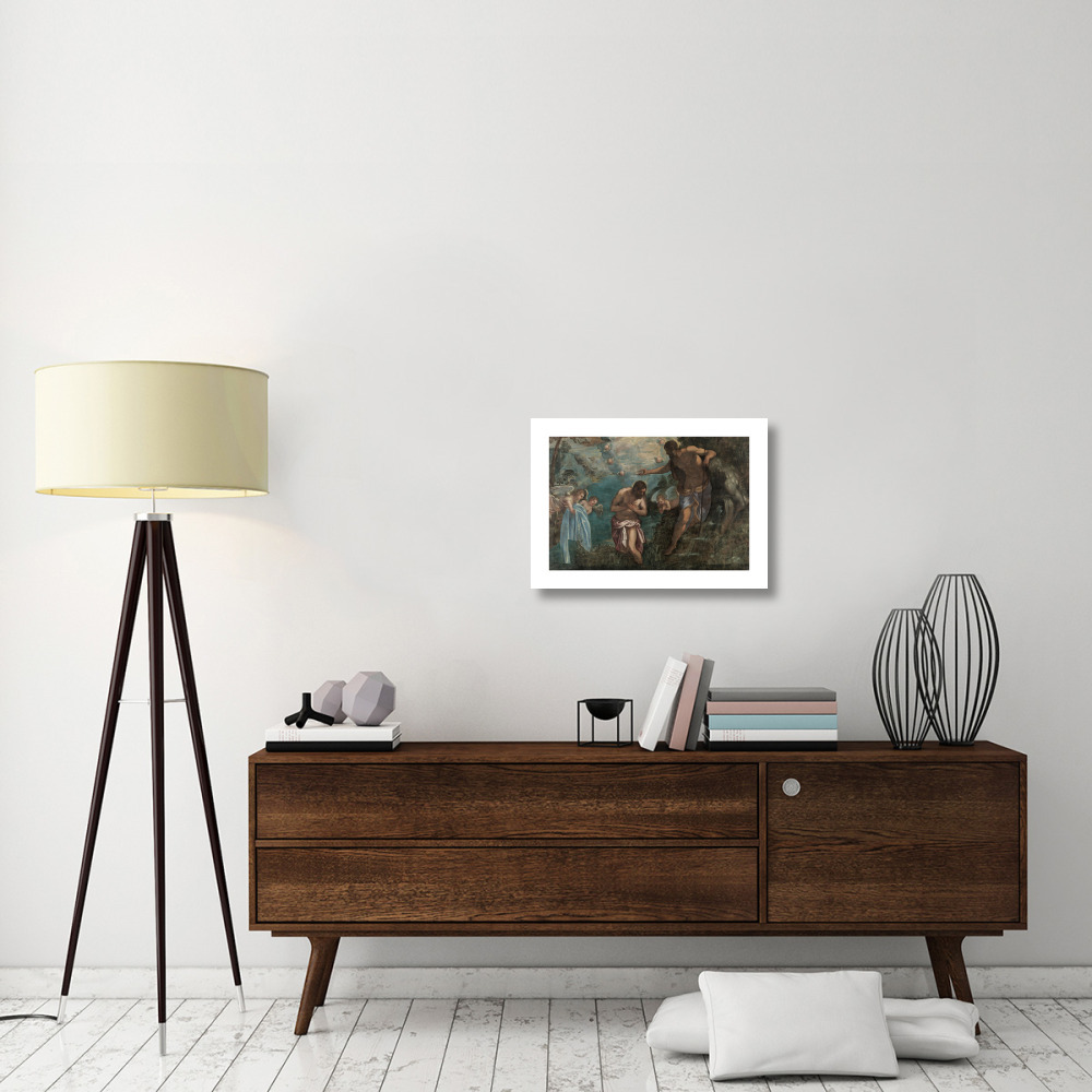 Baptism of Christ, 1580s-Paper Art-24&quotx17"