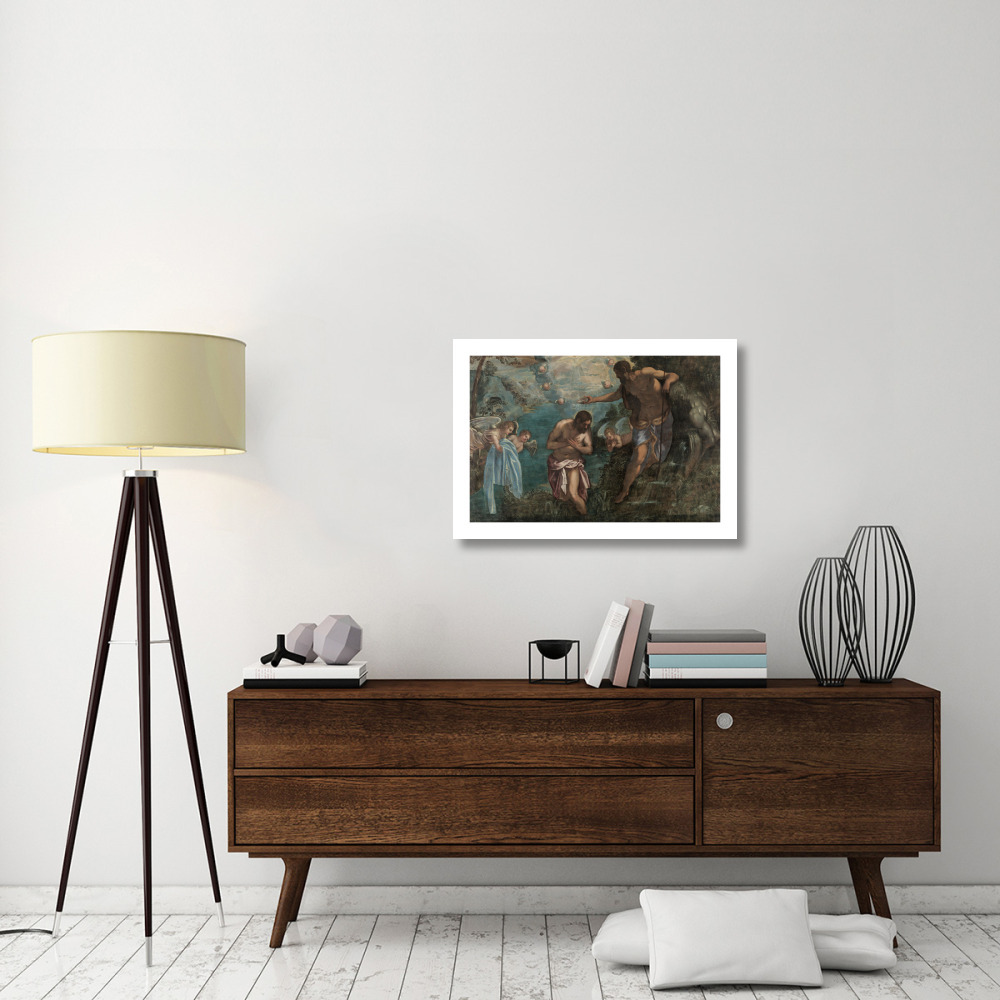 Baptism of Christ, 1580s-Paper Art-32&quotx22"