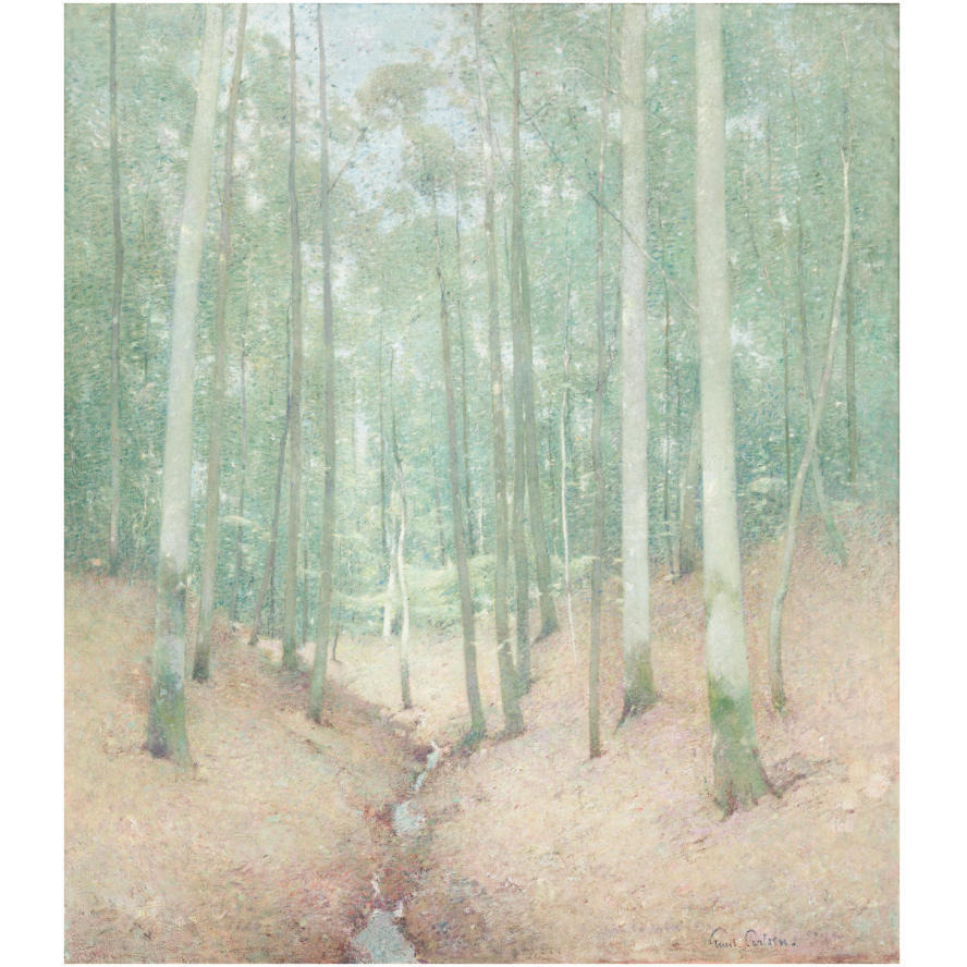 Wood Interior, c.1910-Paper Art-28&quotx32"