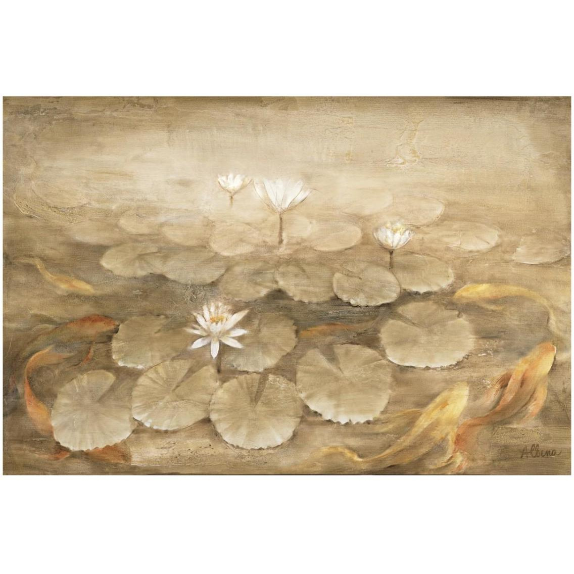 Koi Pond -Paper Art-32&quotx22"