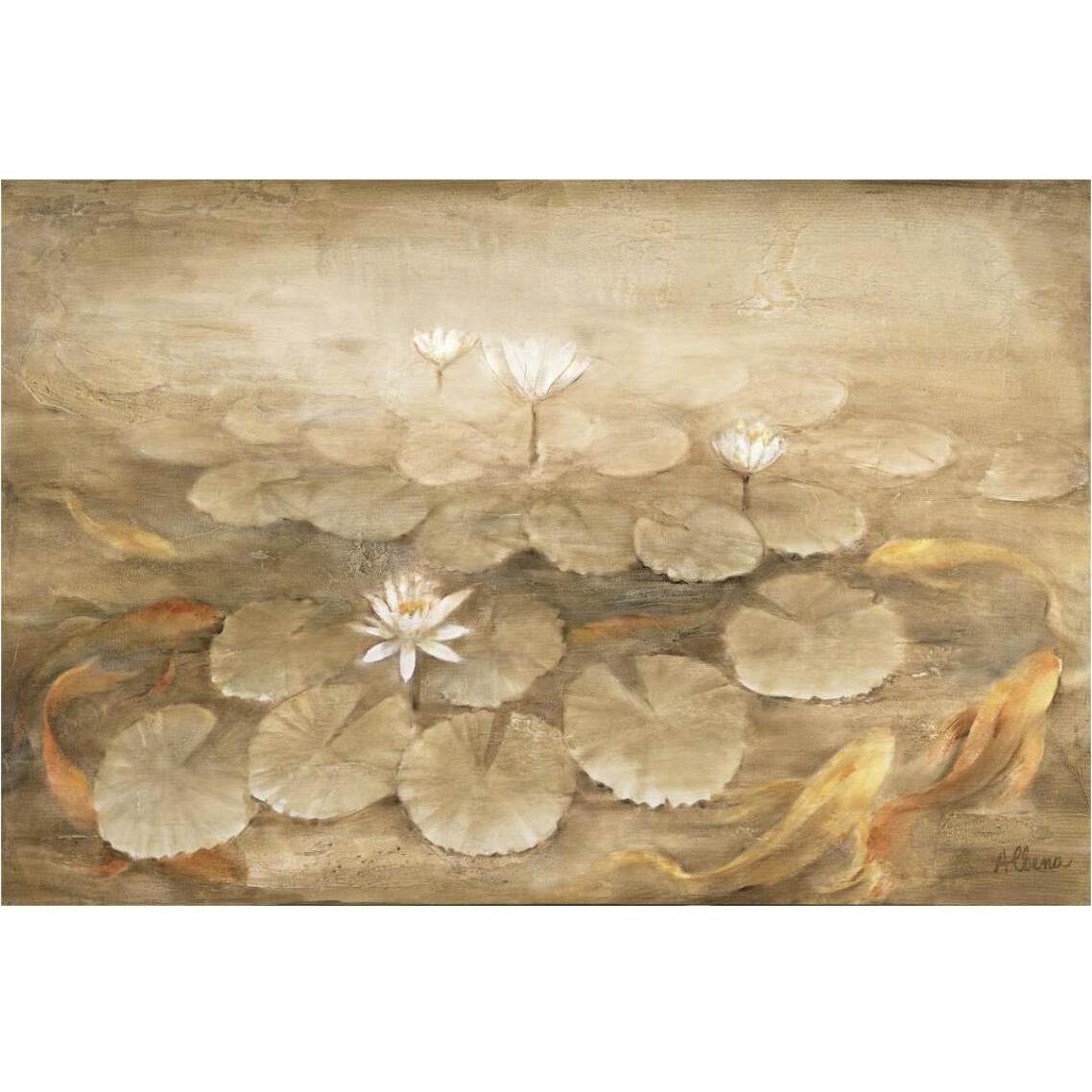Koi Pond -Paper Art-38&quotx26"