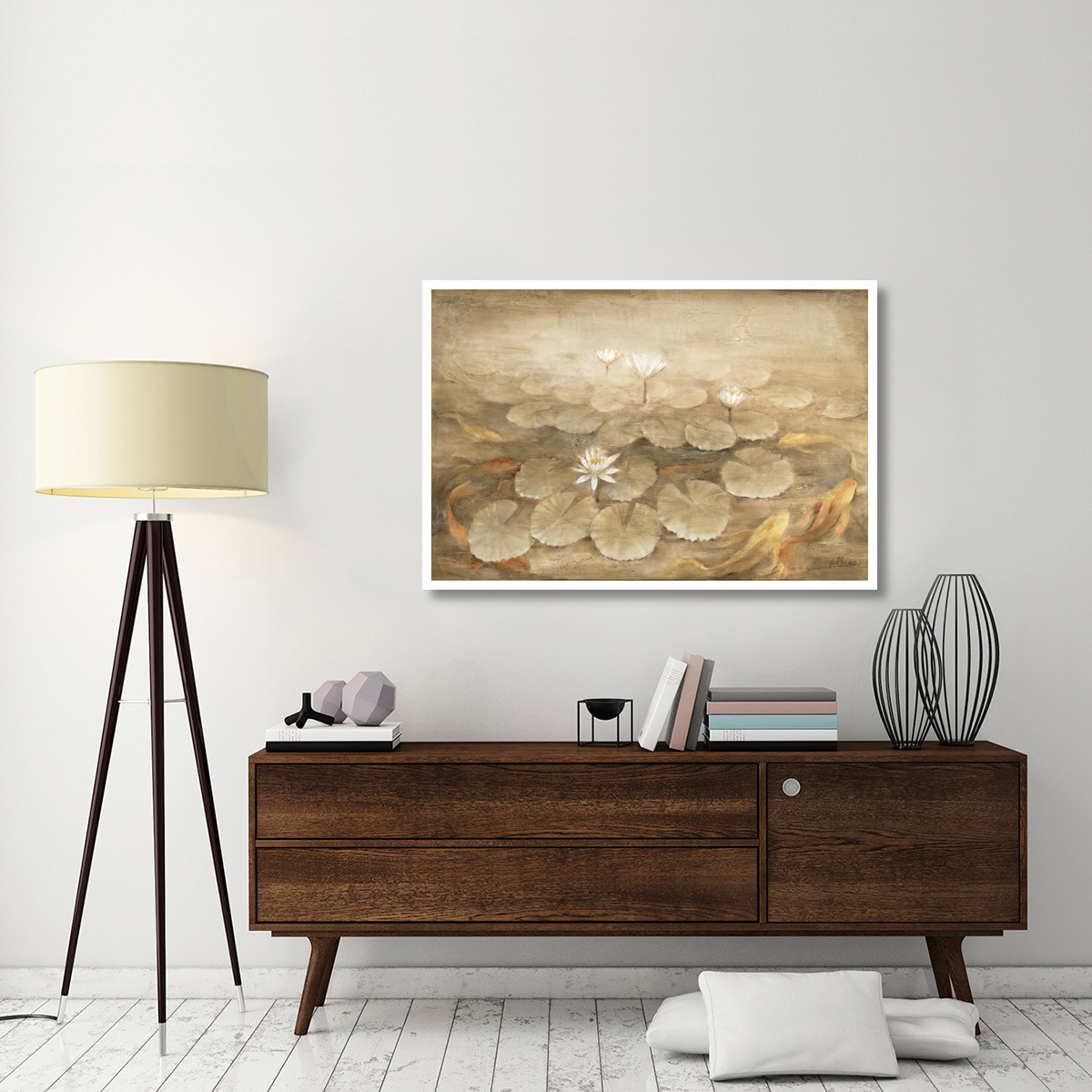 Koi Pond -Paper Art-50&quotx34"