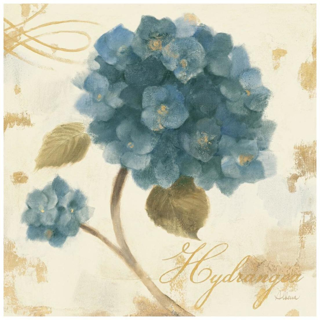 Abundant Teal Hydrangea I -Paper Art-20&quotx20"