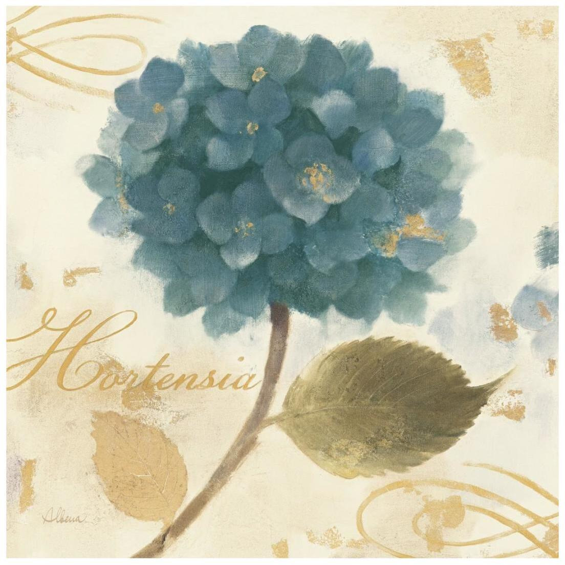 Abundant Teal Hydrangea II -Paper Art-20&quotx20"