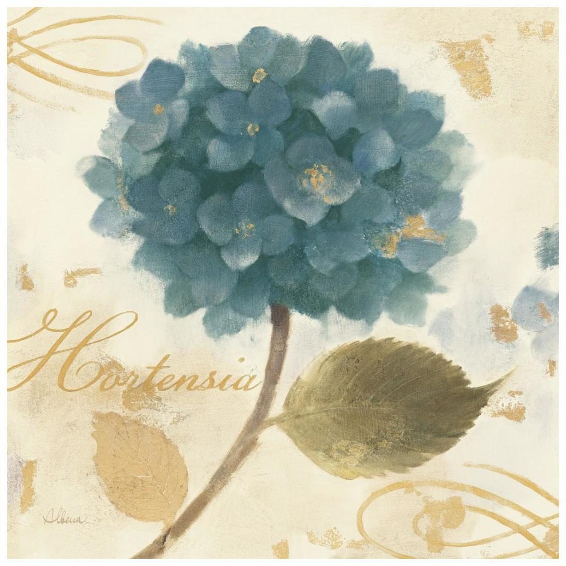 Abundant Teal Hydrangea II -Paper Art-26&quotx26"