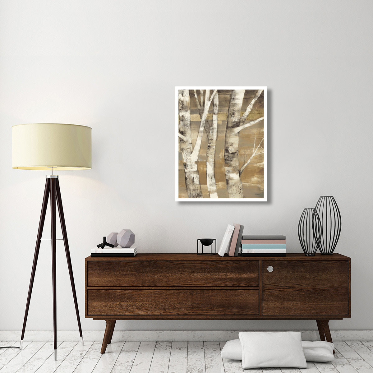 Wandering Through the Birches II -Paper Art-30&quotx37"