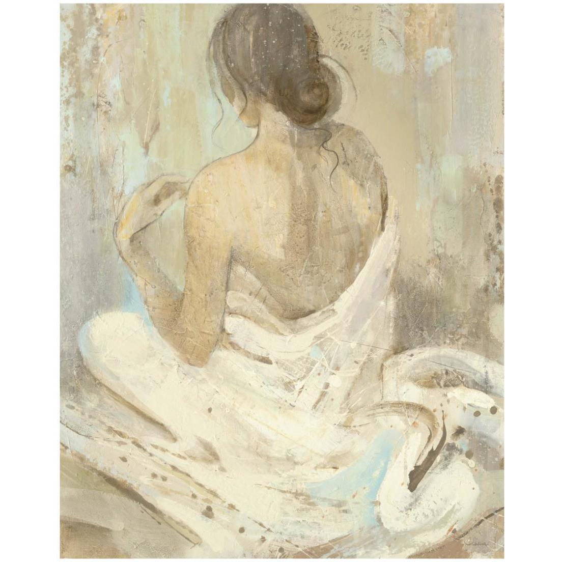Abstract Figure Study II -Paper Art-18&quotx22"