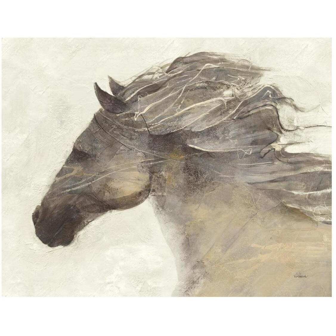 Into the Wind Ivory -Paper Art-26&quotx22"