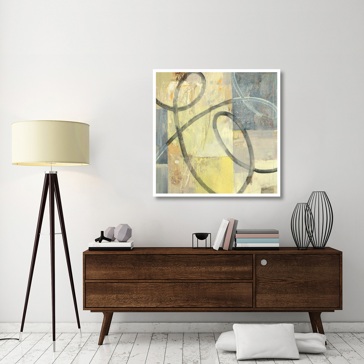 Ribbon Dance I -Paper Art-42&quotx42"