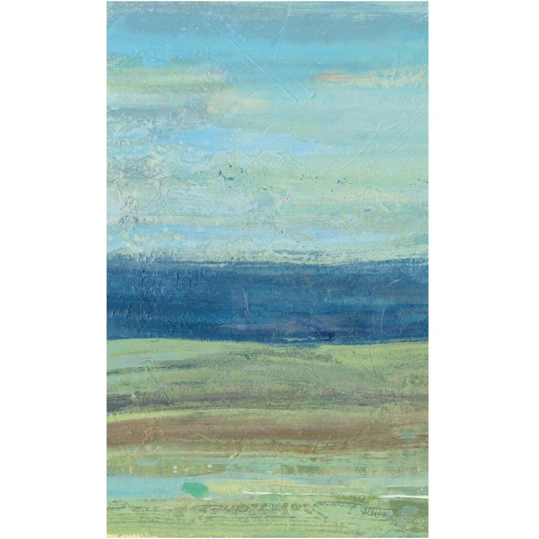 Azure Wave Panel I -Paper Art-15.2&quotx24"