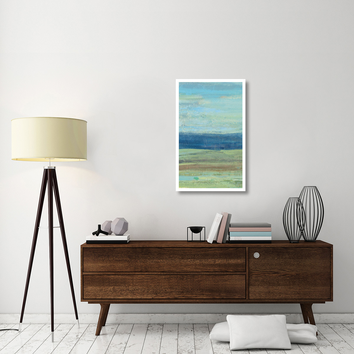Azure Wave Panel I -Paper Art-23.6&quotx38"