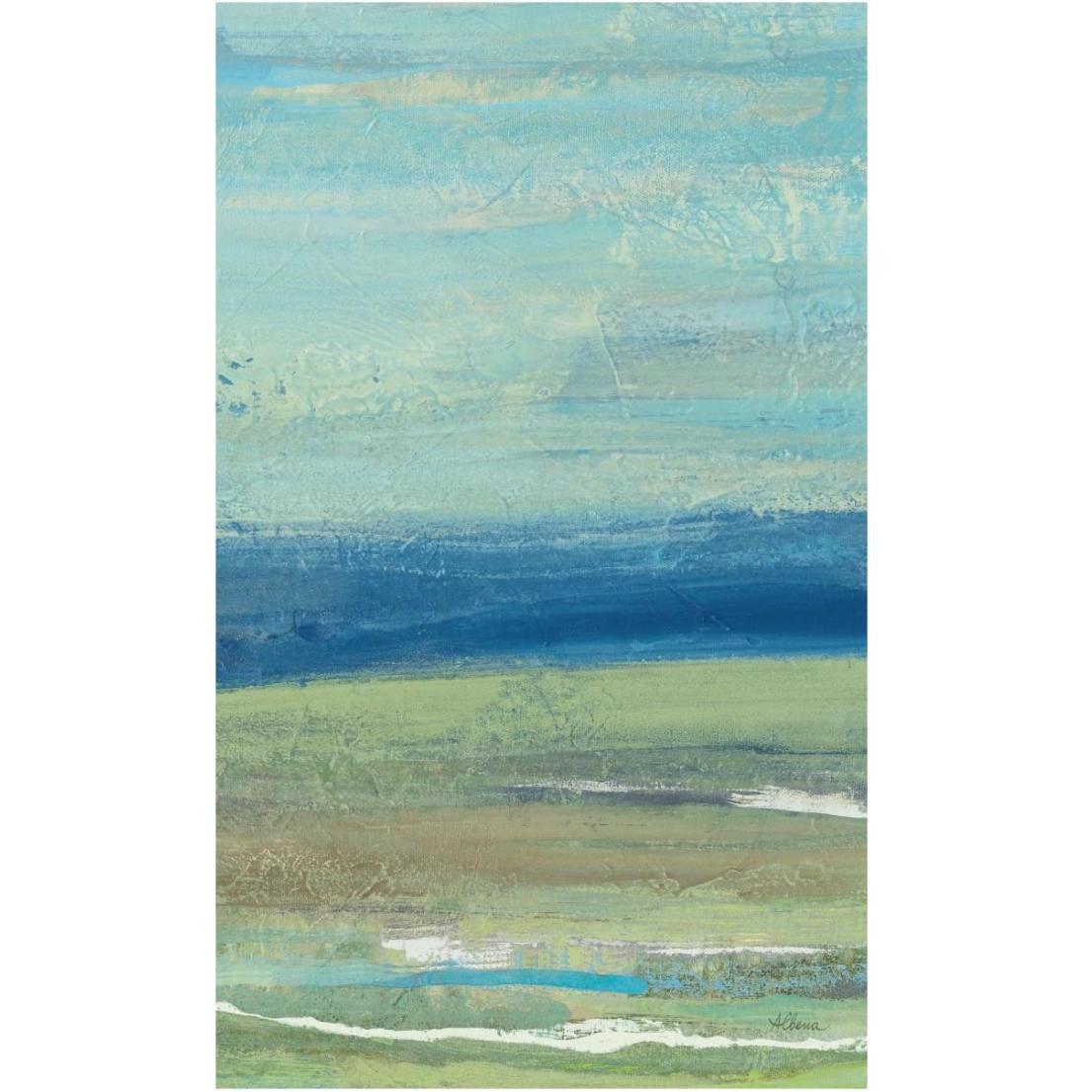 Azure Wave Panel II -Paper Art-15.2&quotx24"