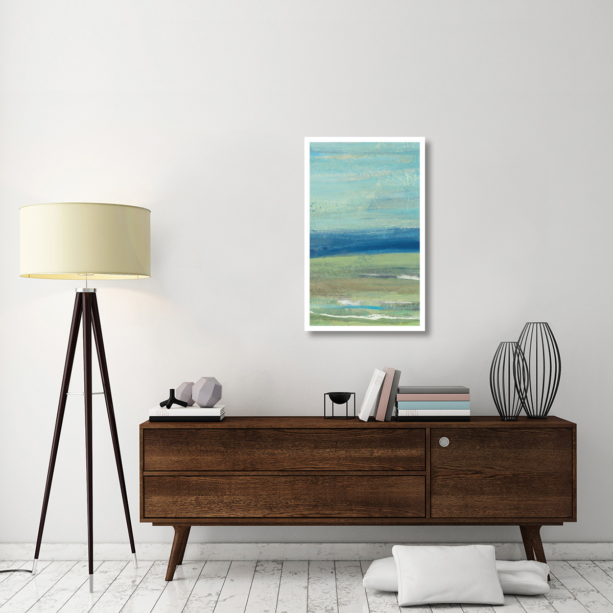 Azure Wave Panel II -Paper Art-23.6&quotx38"