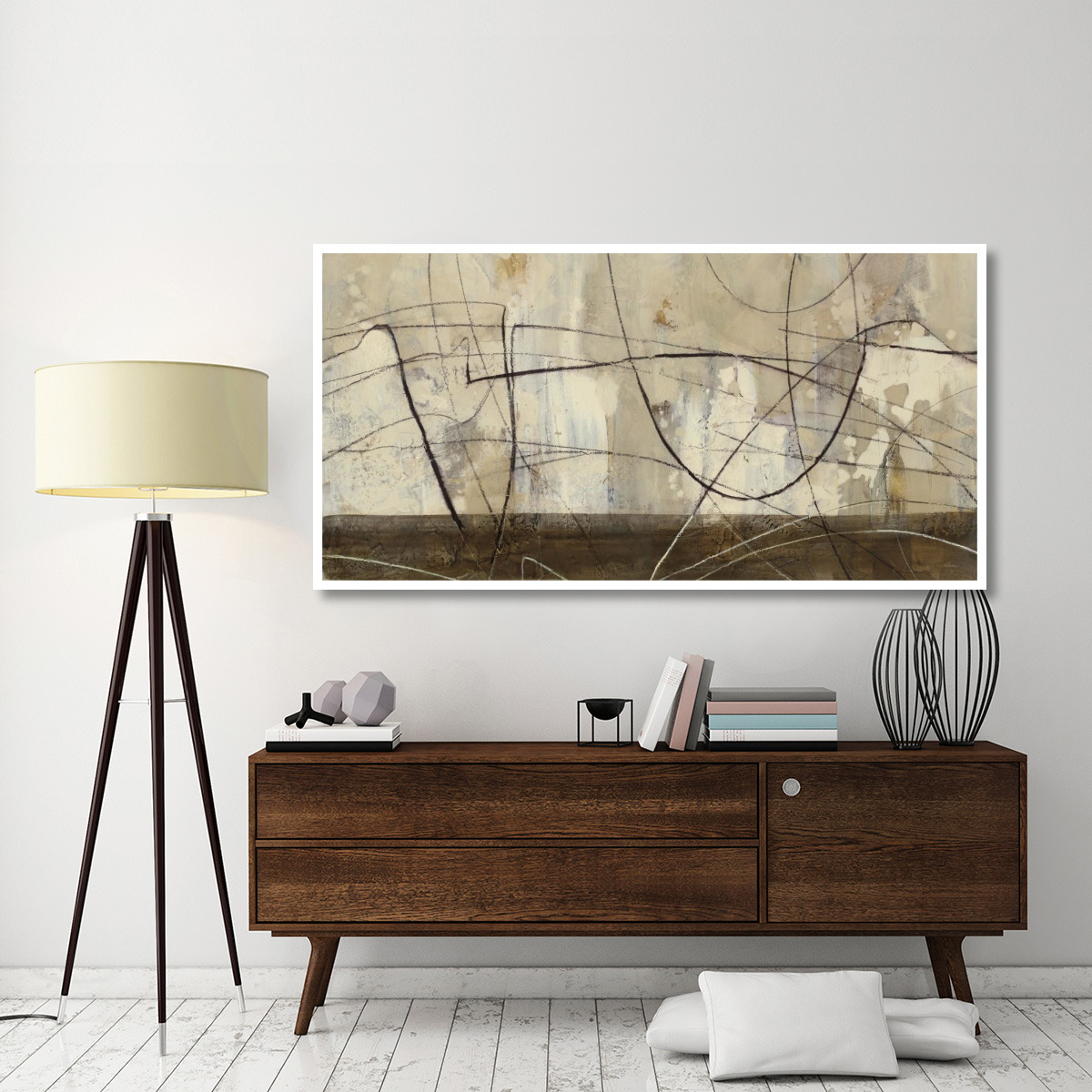 Across the Desert III Crop -Paper Art-74&quotx38"