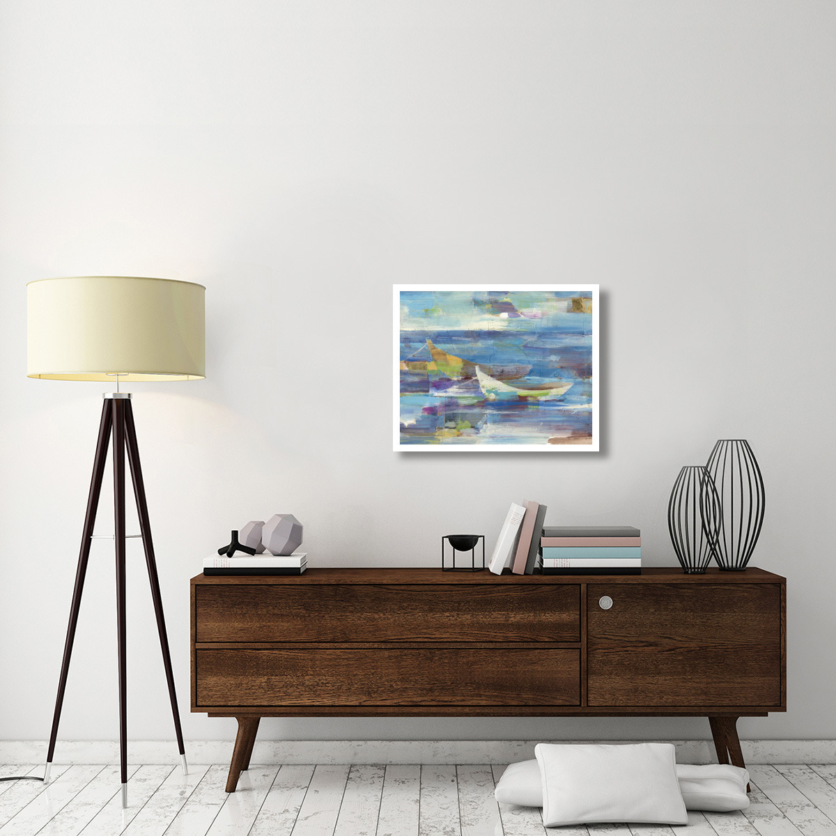 Mooring for the Day -Paper Art-30&quotx24"