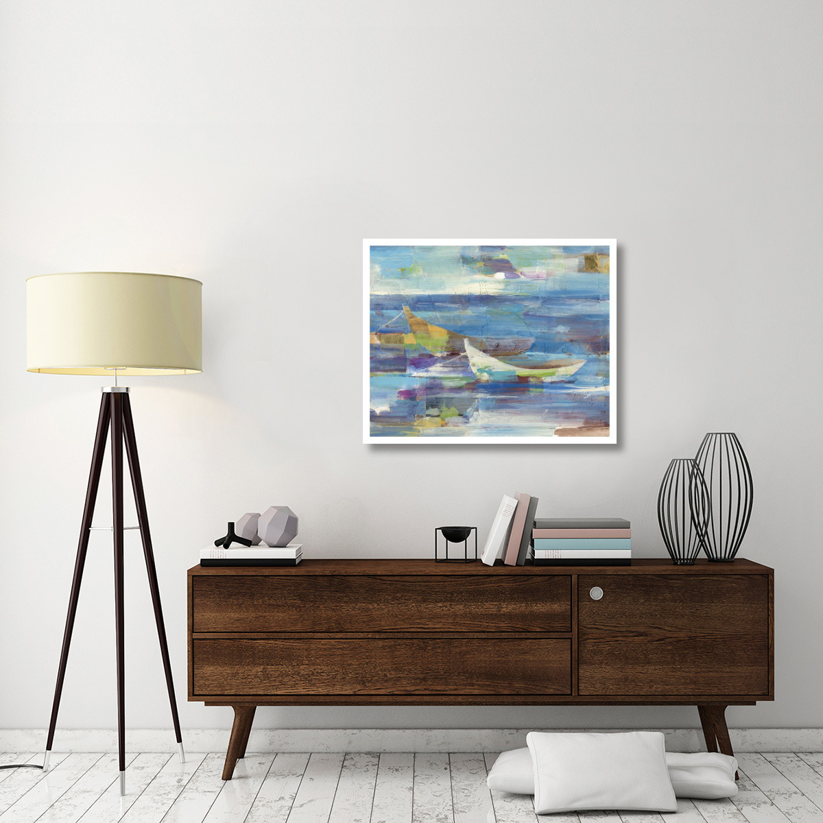 Mooring for the Day -Paper Art-37&quotx30"