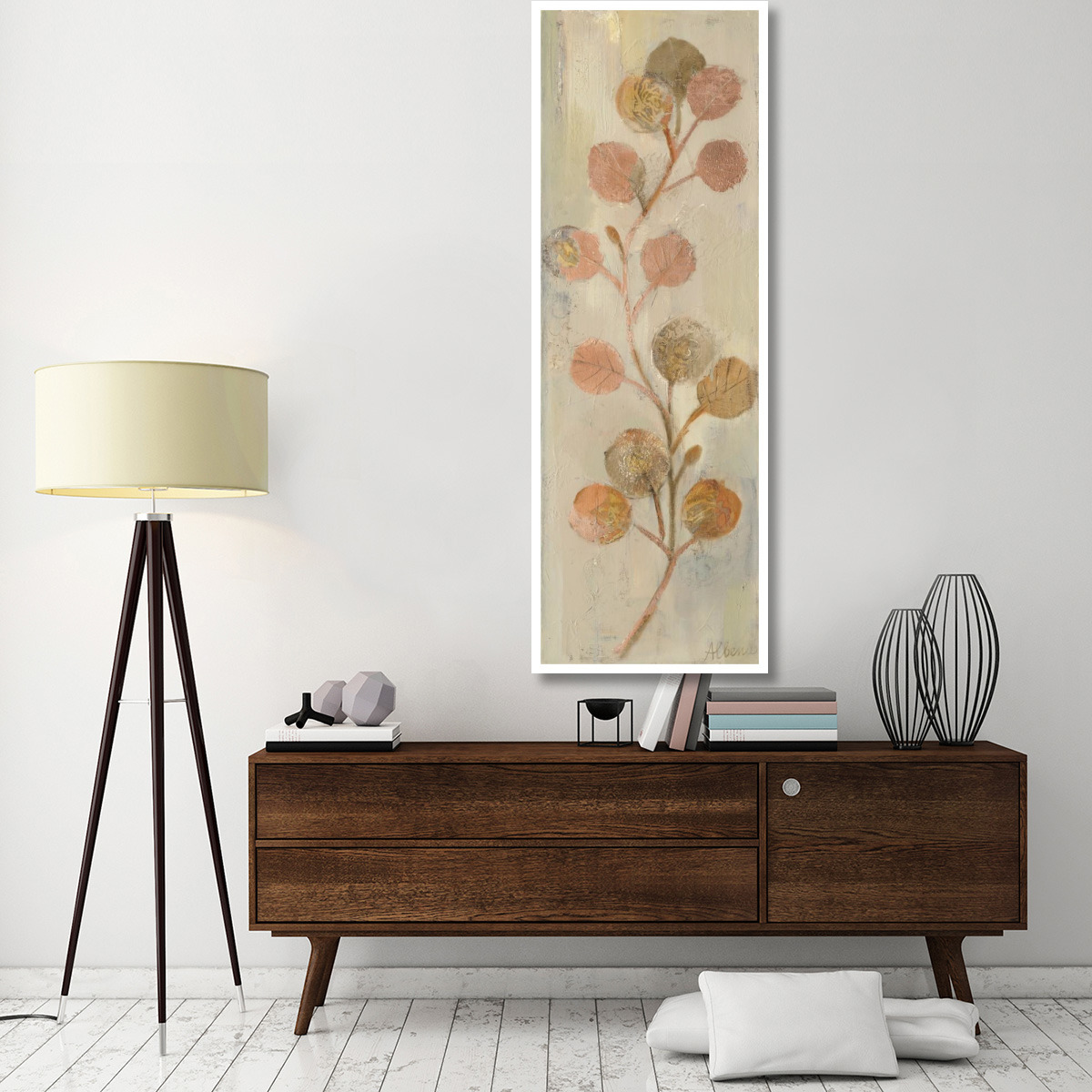 Shimmering Panel IV -Paper Art-26&quotx74"