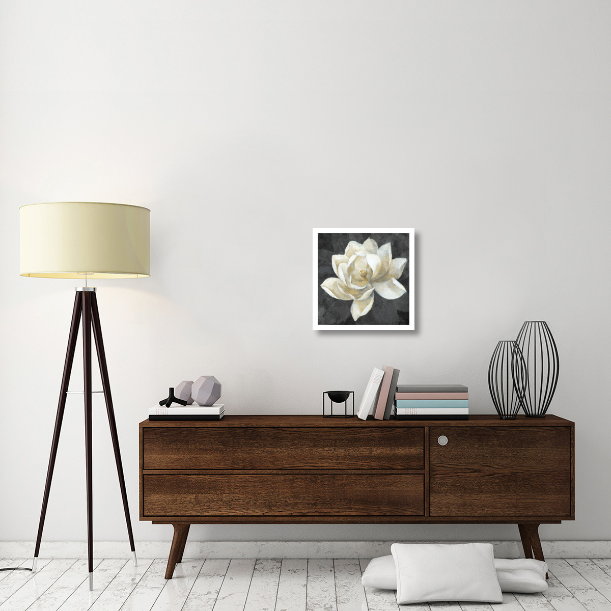 Majestic Magnolia Neutral Sq -Paper Art-20&quotx20"