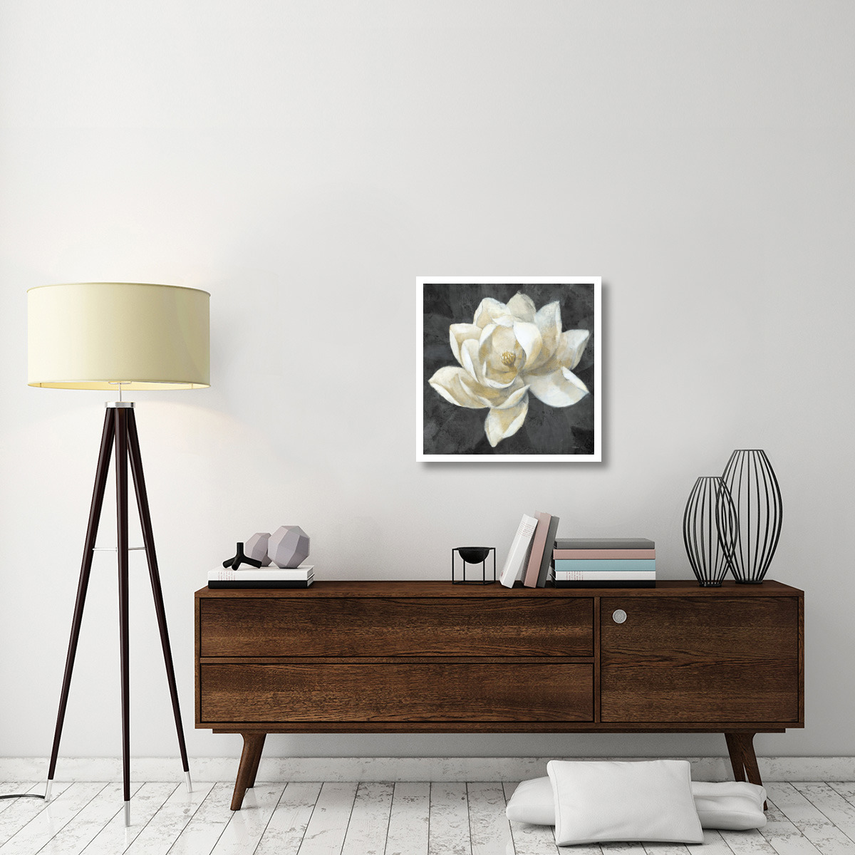 Majestic Magnolia Neutral Sq -Paper Art-26&quotx26"