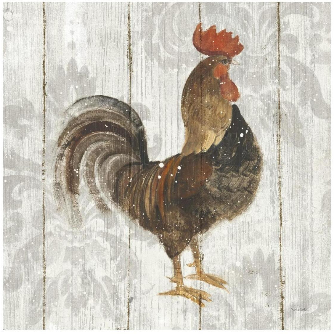 Farm Friend III on Barn Board -Paper Art-26&quotx26"