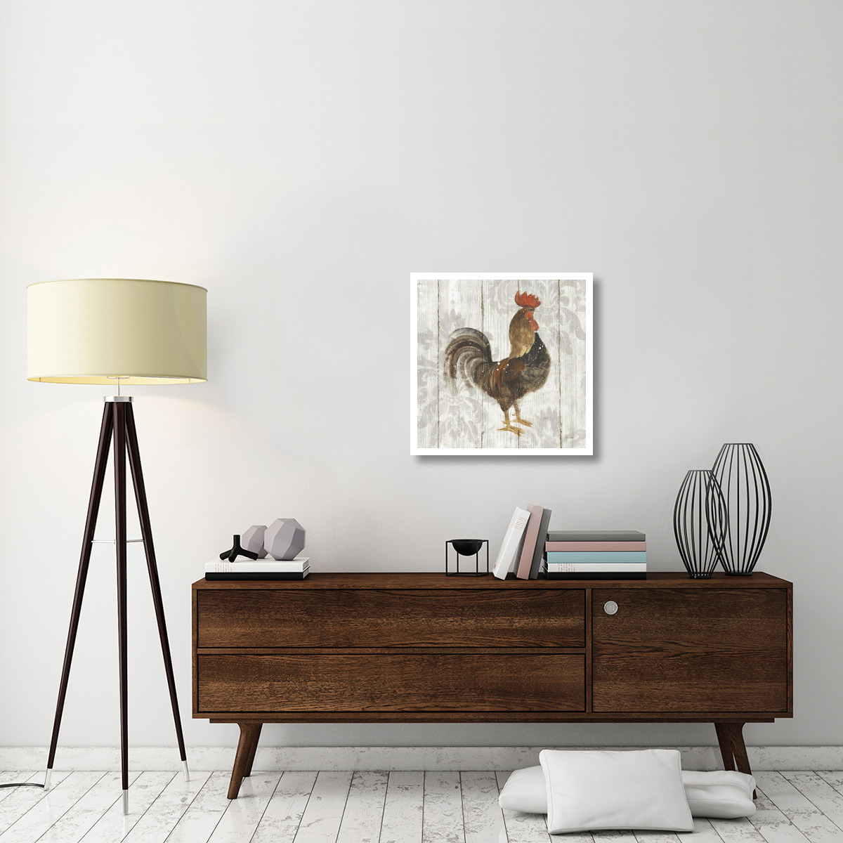 Farm Friend III on Barn Board -Paper Art-26&quotx26"