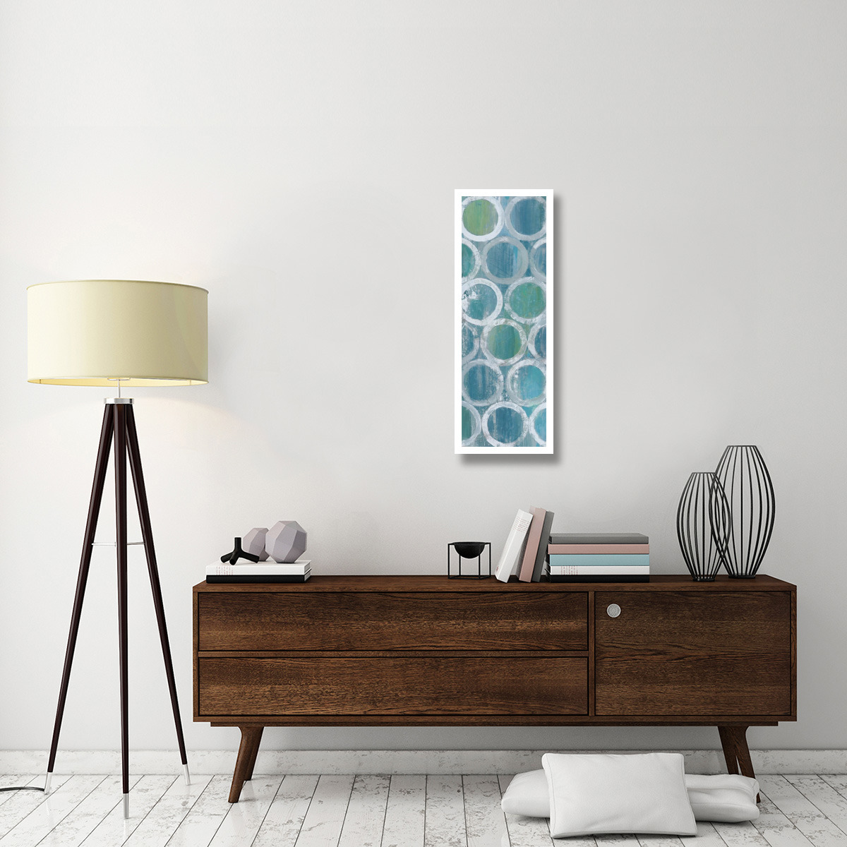 Stack of Tubes Blue II -Paper Art-14&quotx38"