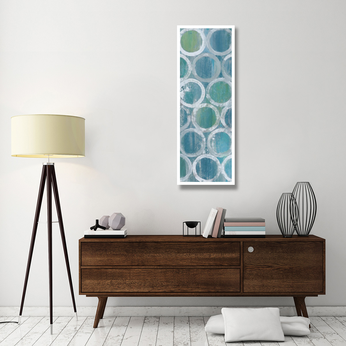 Stack of Tubes Blue II -Paper Art-20&quotx56"