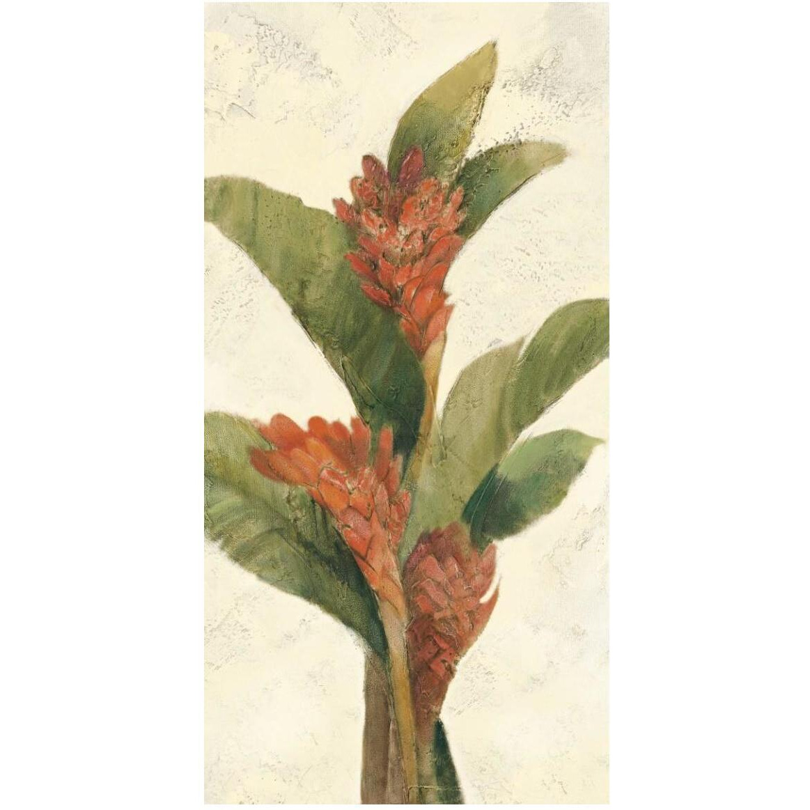 Ginger Blossom on White -Paper Art-26&quotx50"