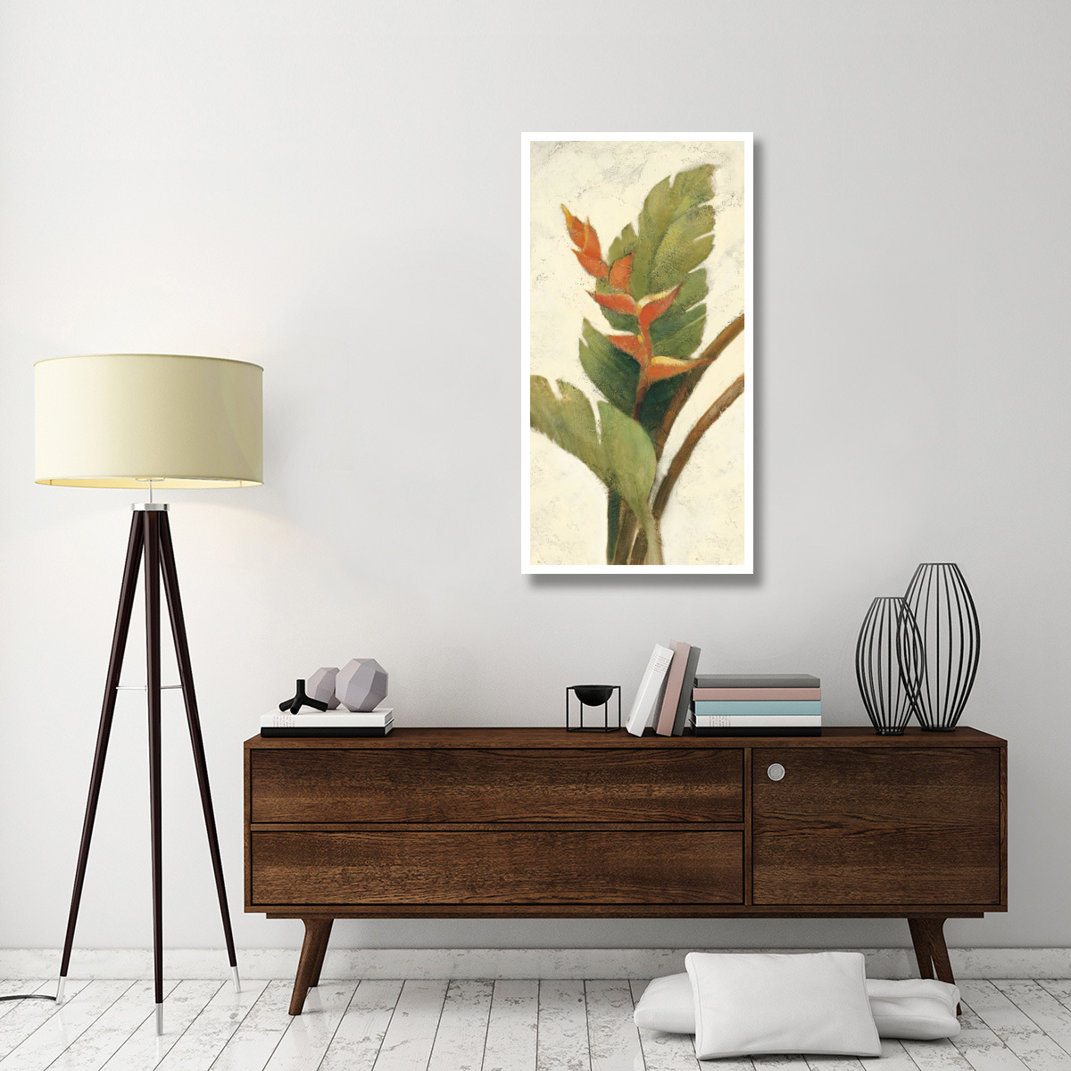 Halconia Blossom on White -Paper Art-26&quotx50"