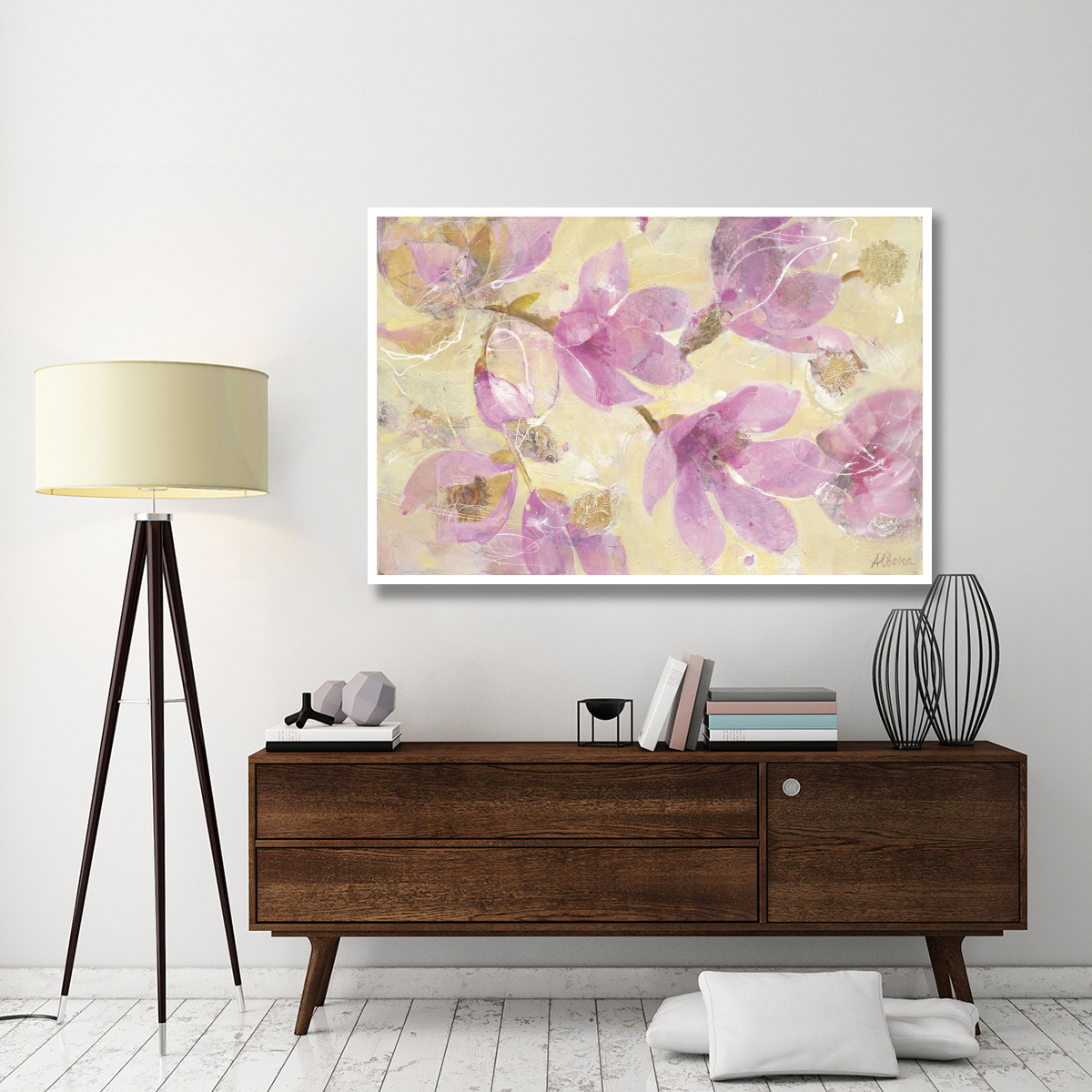 Magnolias in Bloom -Paper Art-62&quotx42"