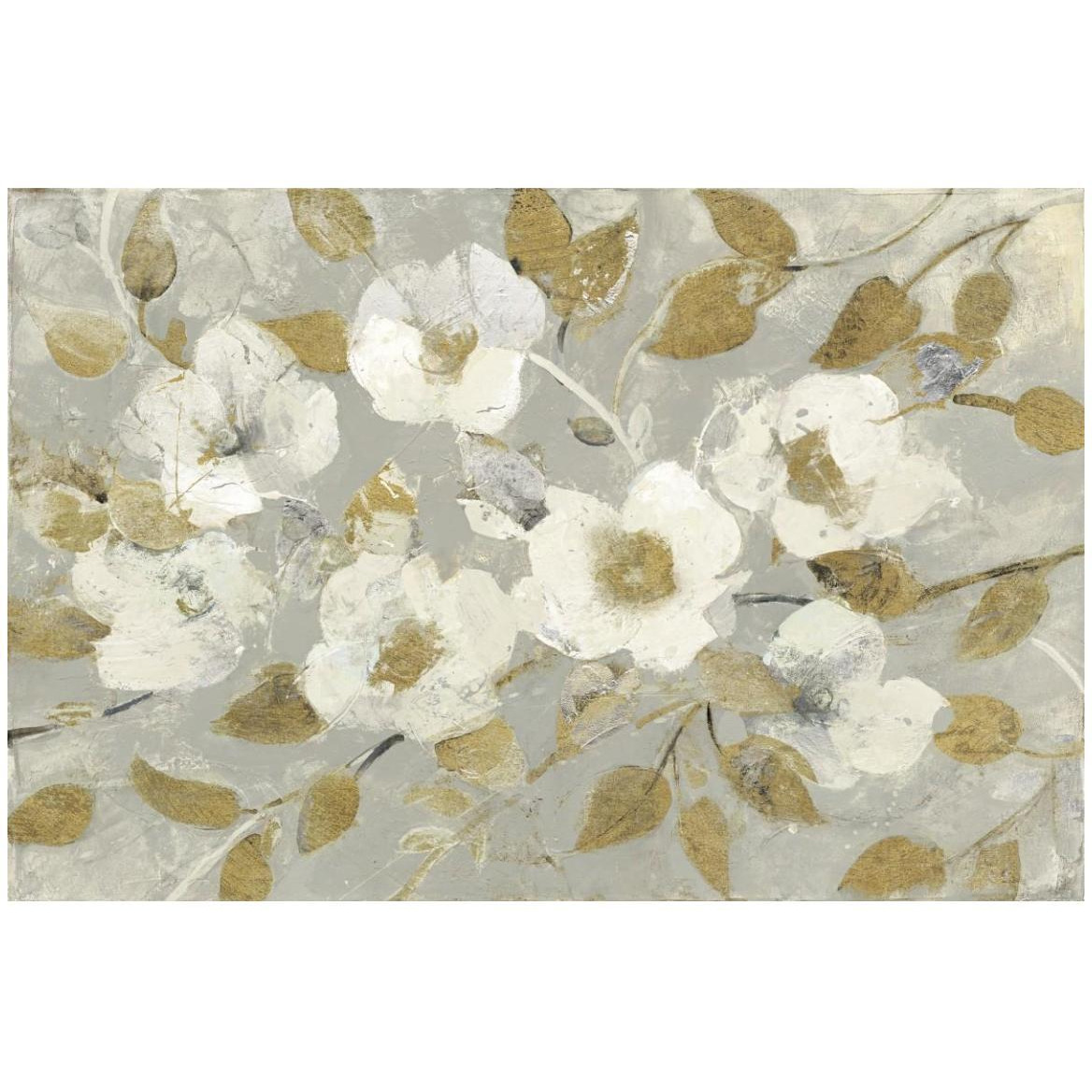 Fading Spring Gray and Gold -Paper Art-50&quotx34"