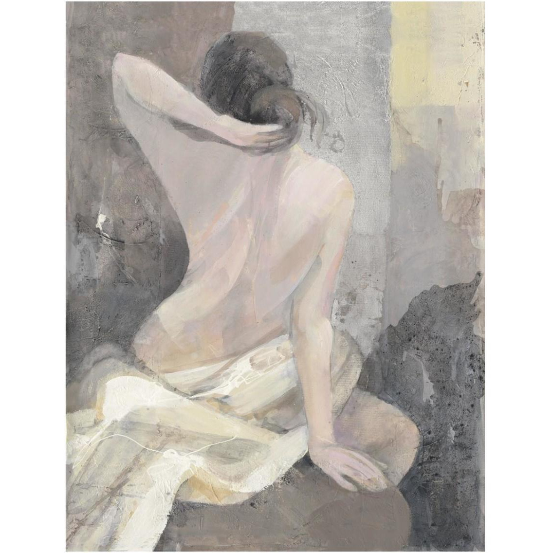 After the Bath I -Paper Art-14&quotx18"