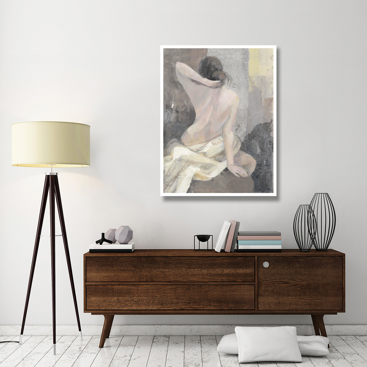 After the Bath I -Paper Art-38&quotx50"