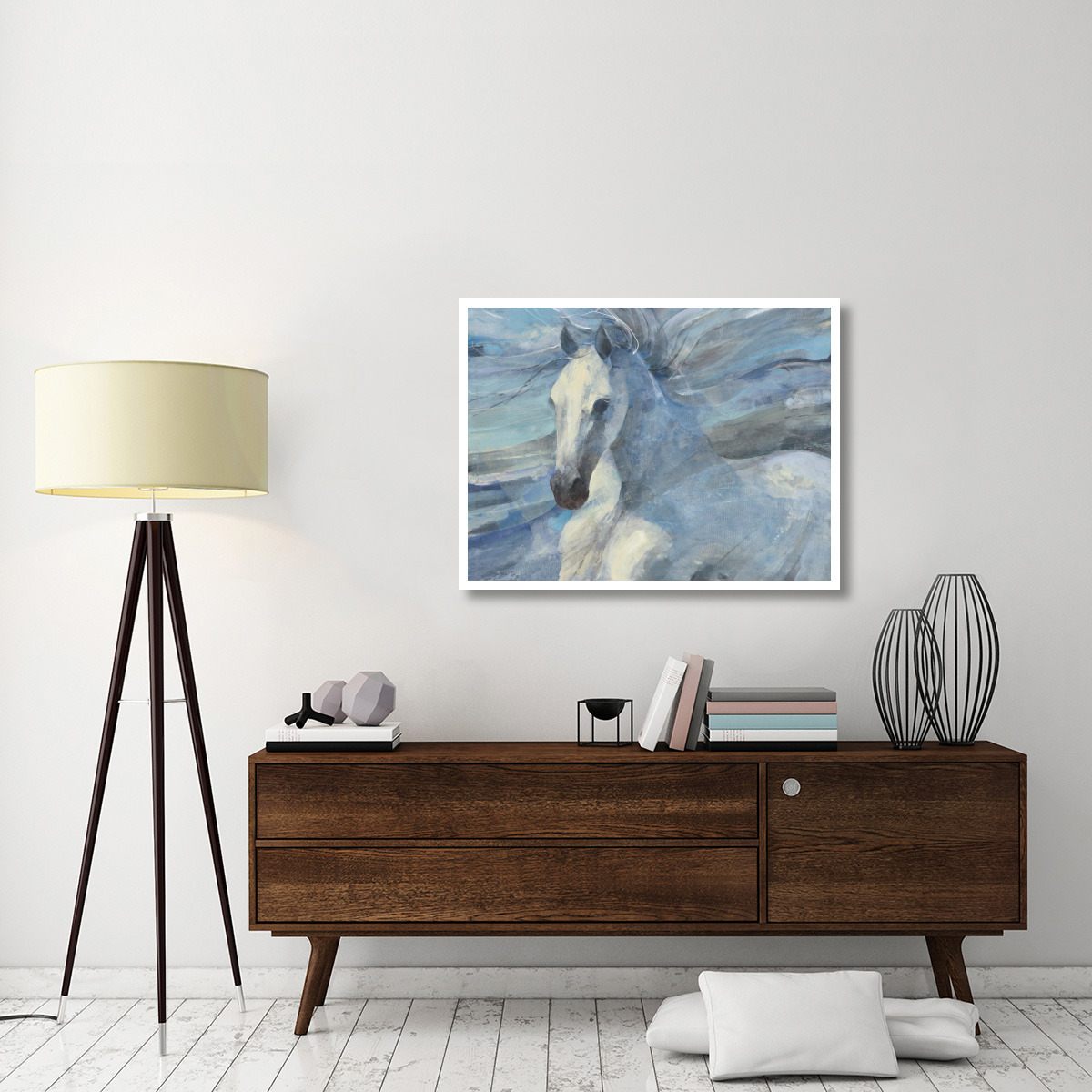 Poseidon Indigo Crop -Paper Art-42&quotx32"
