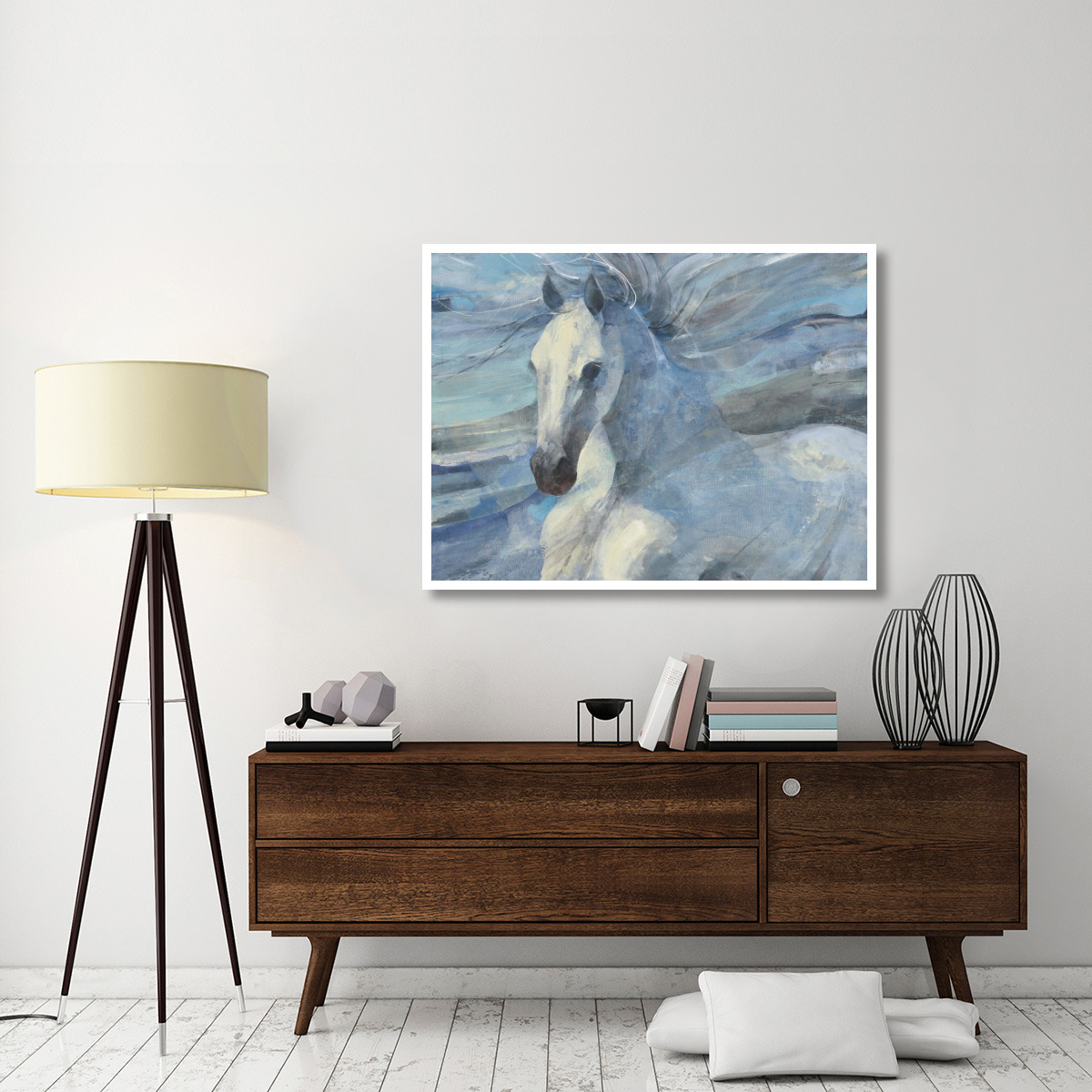 Poseidon Indigo Crop -Paper Art-50&quotx38"