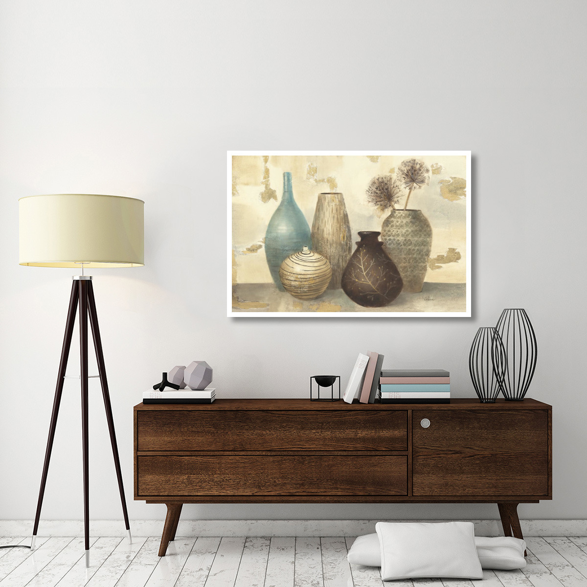 Desert Sunset Vessel I -Paper Art-50&quotx34"