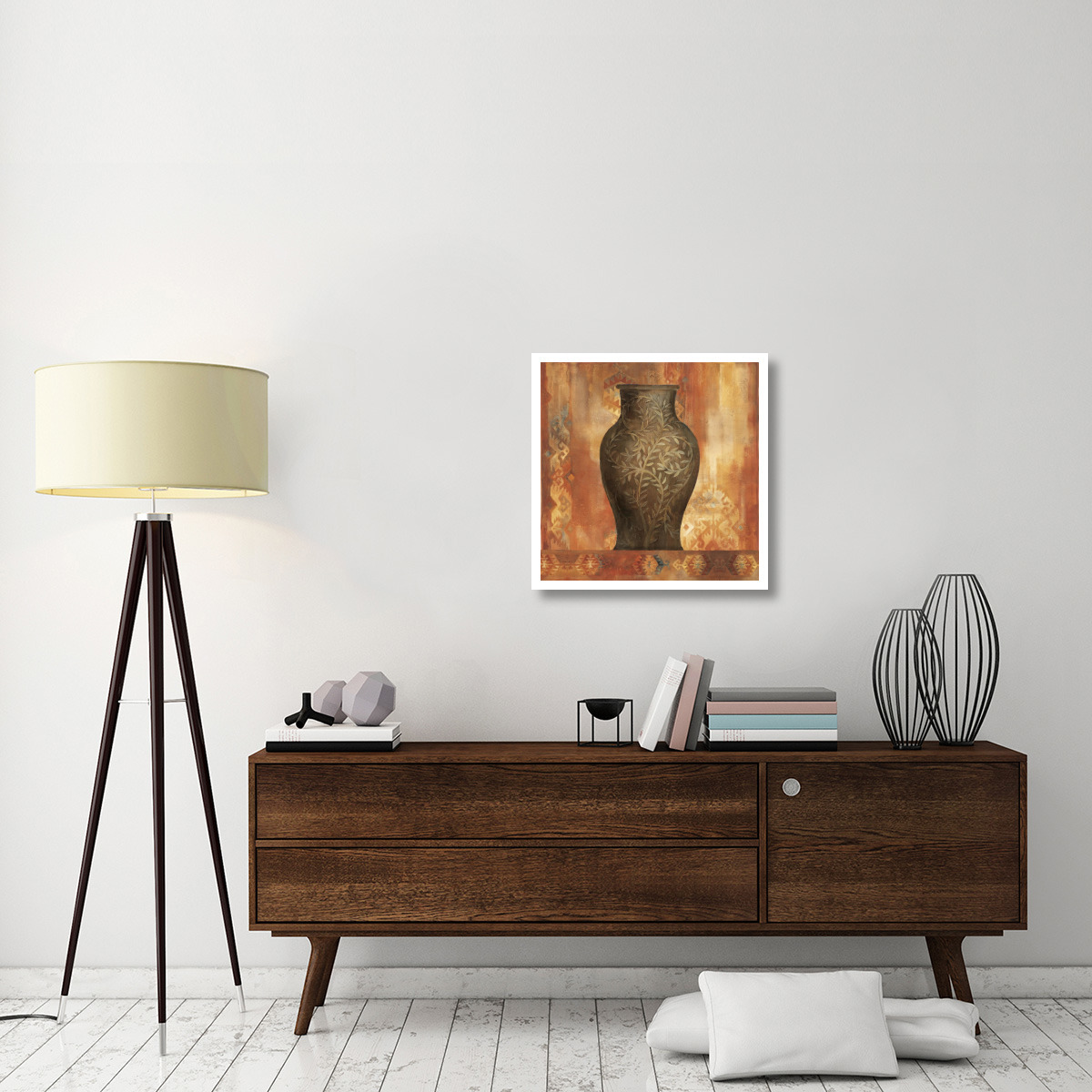 Desert Sunset Vessel II -Paper Art-26&quotx26"
