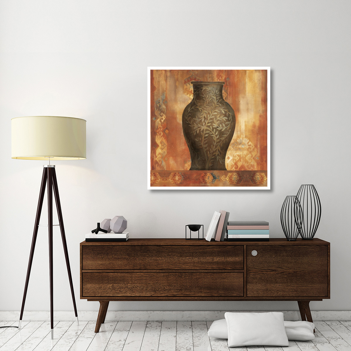 Desert Sunset Vessel II -Paper Art-42&quotx42"