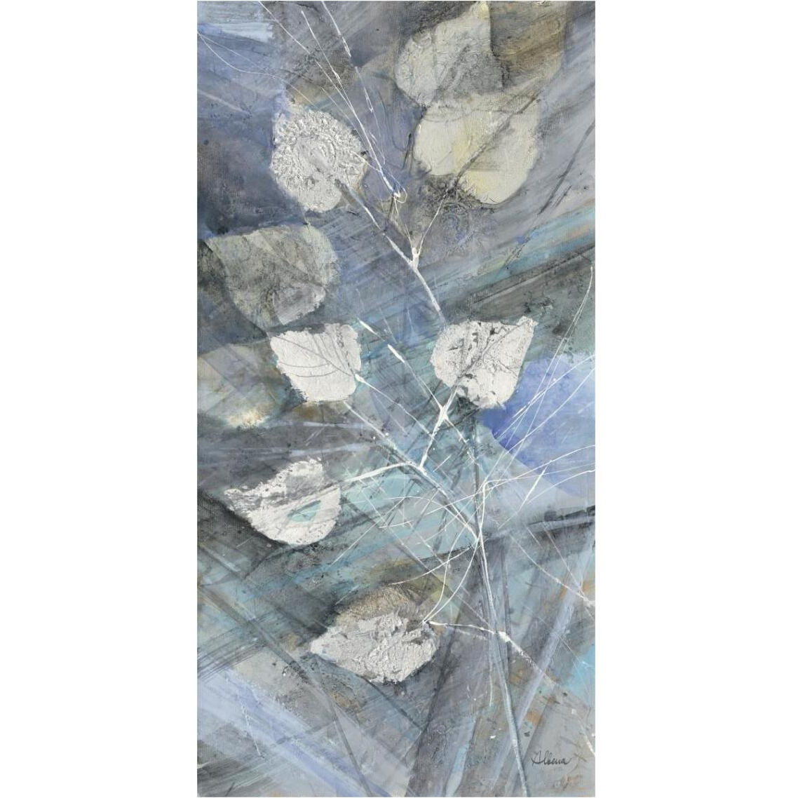Silver Leaves I -Paper Art-20&quotx38"