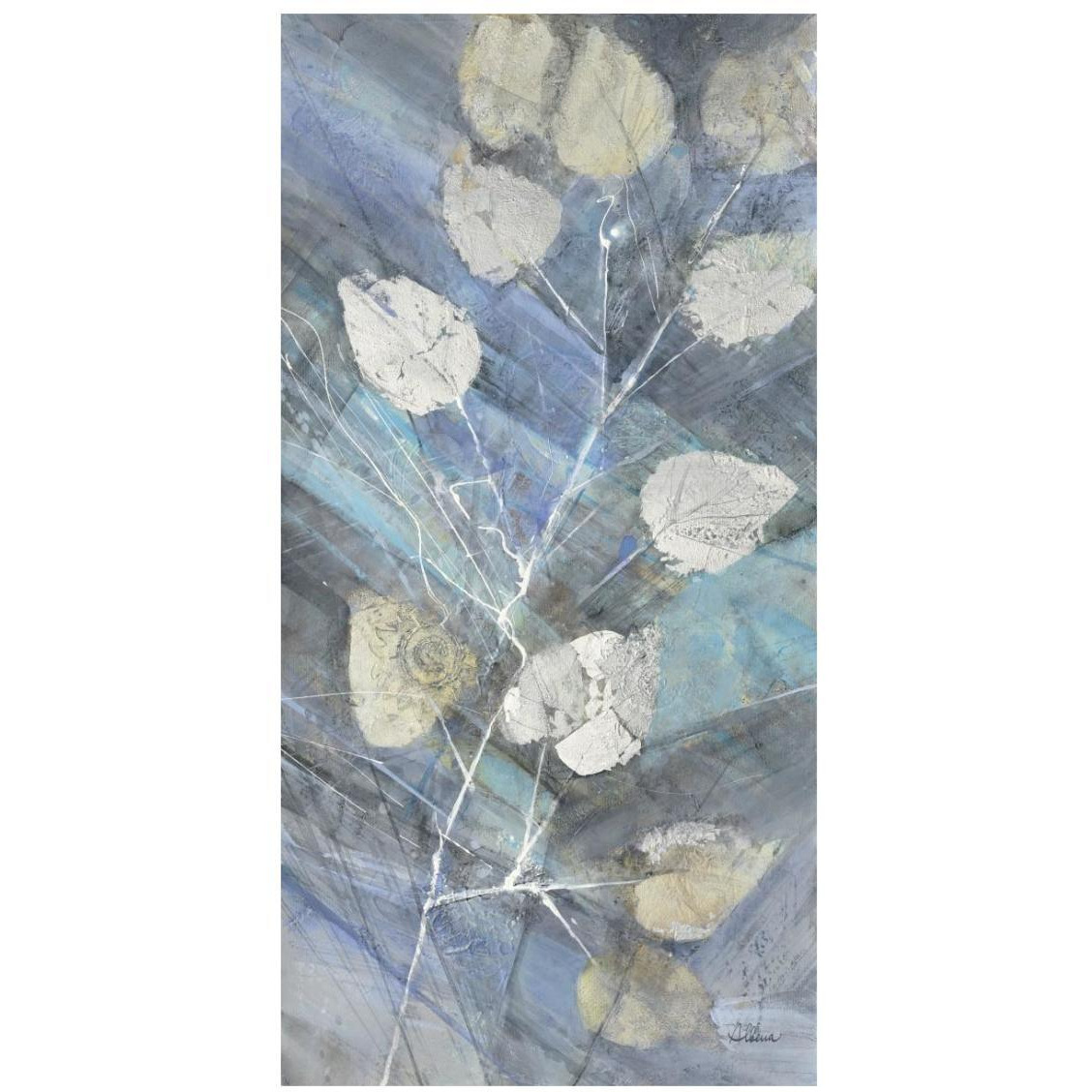 Silver Leaves II -Paper Art-14&quotx26"