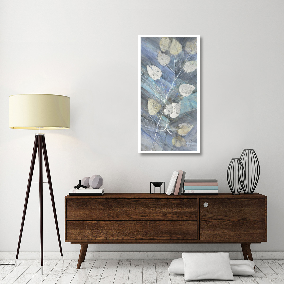 Silver Leaves II -Paper Art-26&quotx50"
