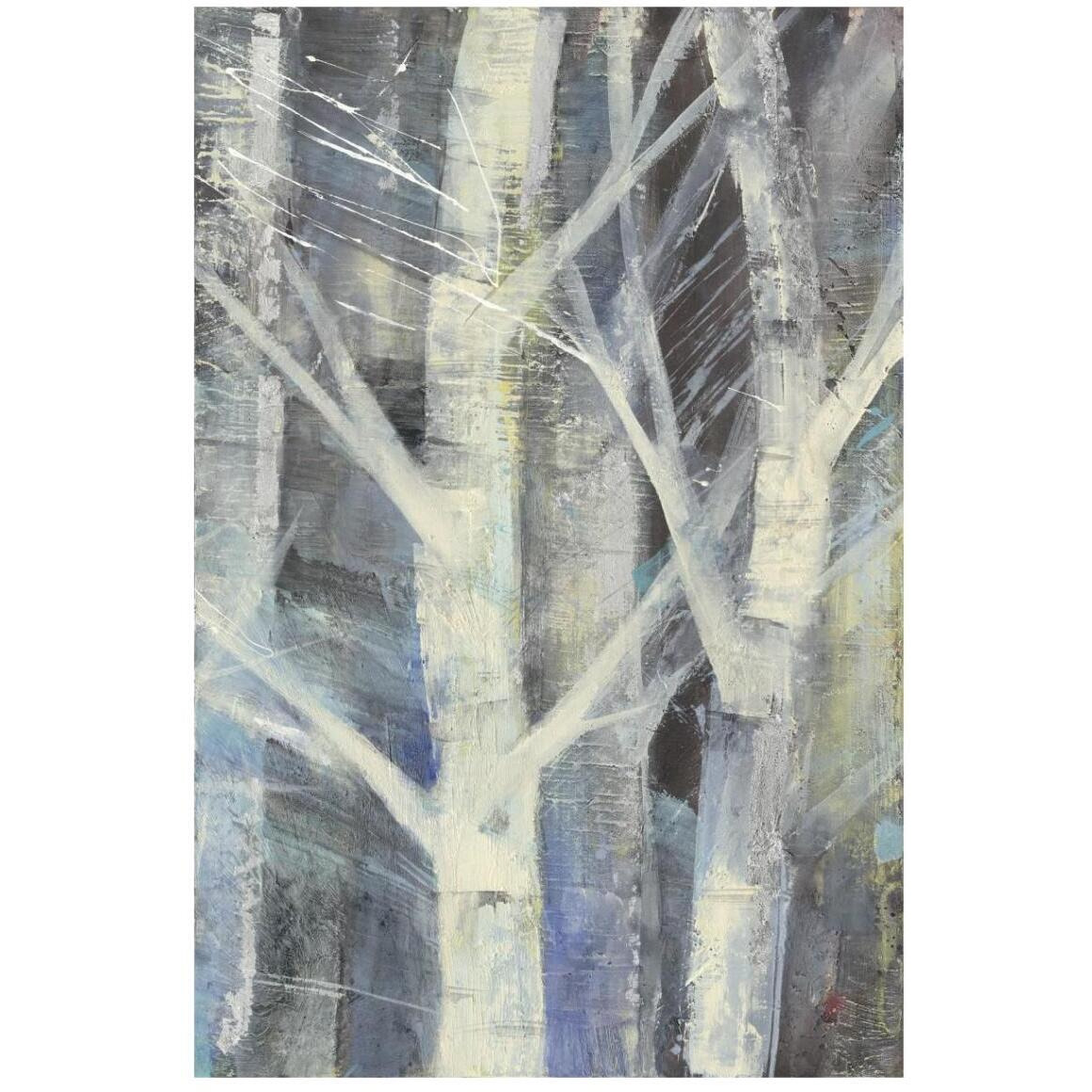 Winter Birches II -Paper Art-14&quotx20"