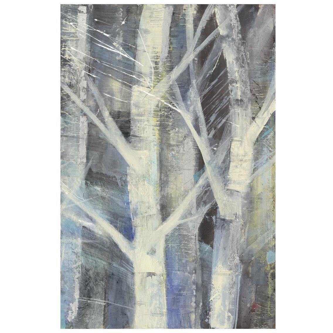 Winter Birches II -Paper Art-18&quotx26"