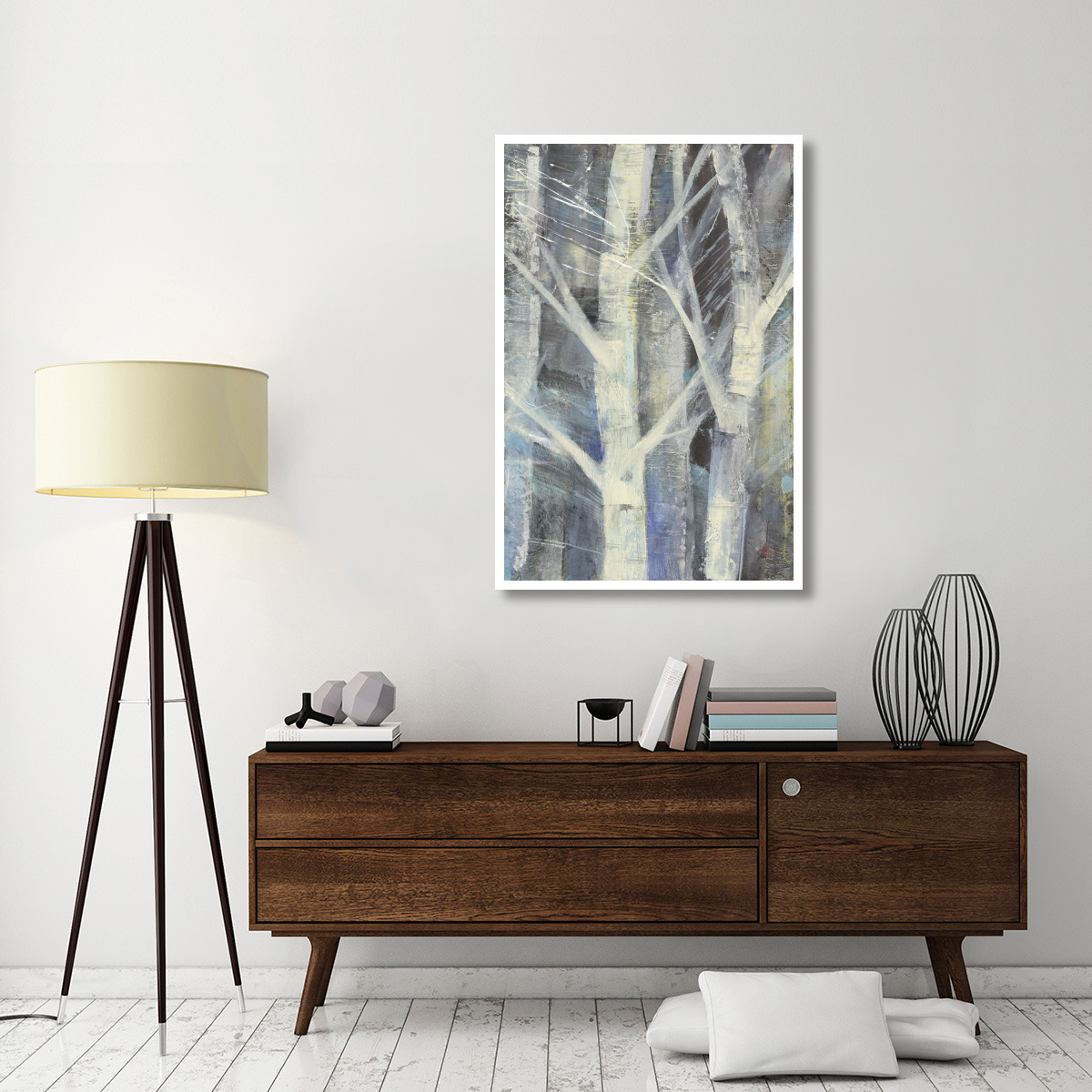 Winter Birches II -Paper Art-34&quotx50"
